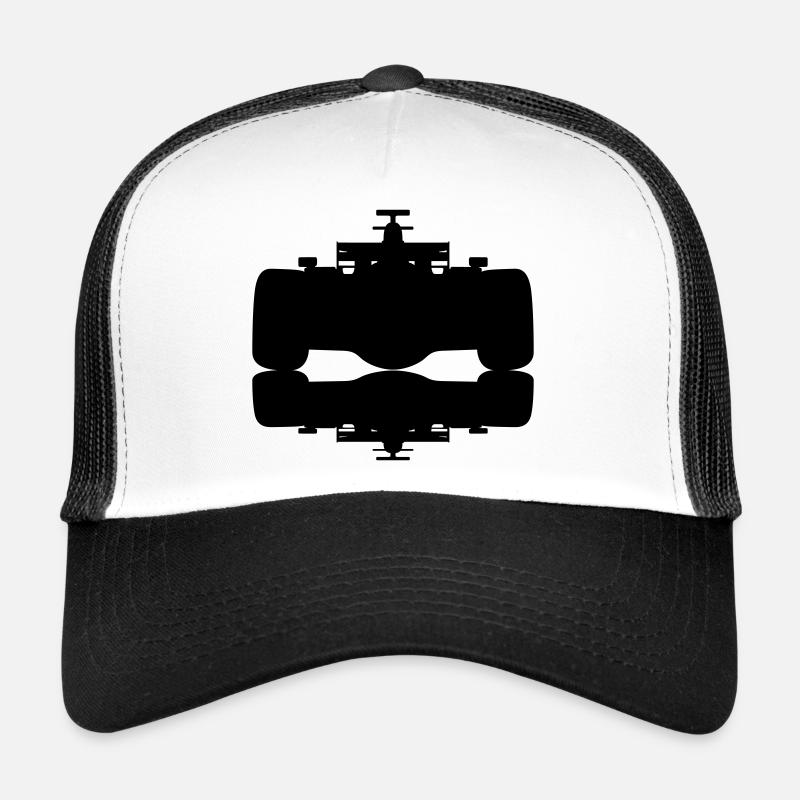 F1 # 2 - Casquette trucker  - blanc/noir