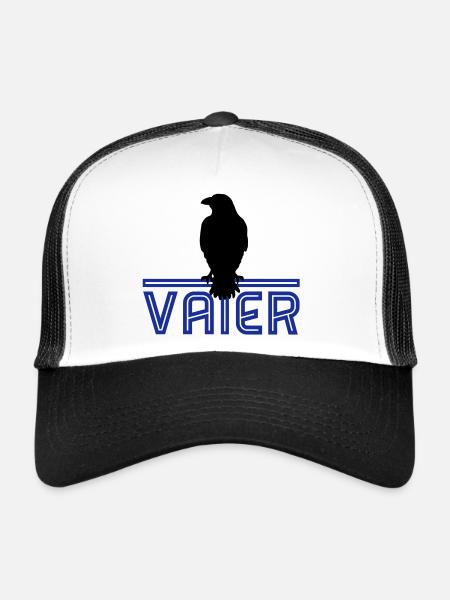 Rabenvater - Trucker Cap - white/black - Front