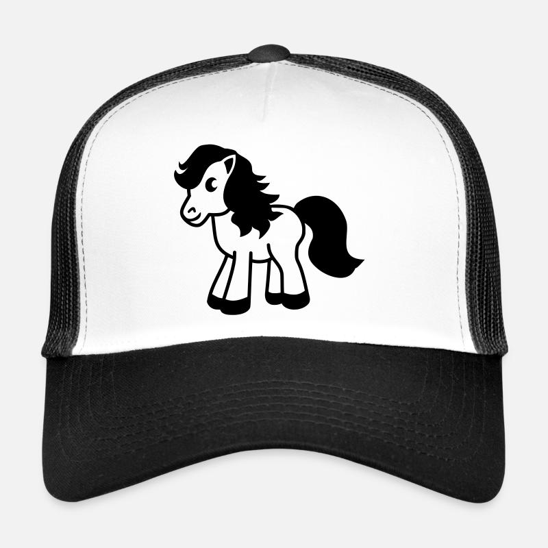 süßes Pony cute pony - Trucker Cap - Weiß/Schwarz