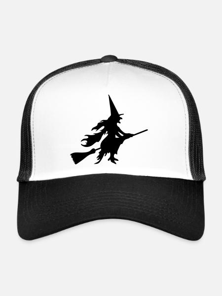 Witch - Trucker Cap - white/black - Front