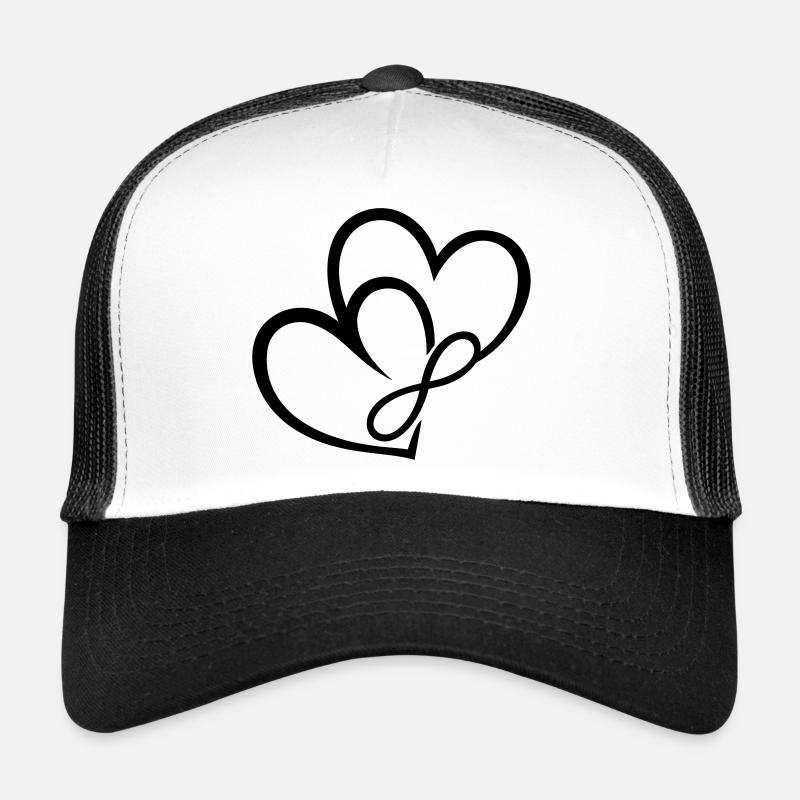 Deux cœurs Infinite Love Amour Infini Casquette trucker 