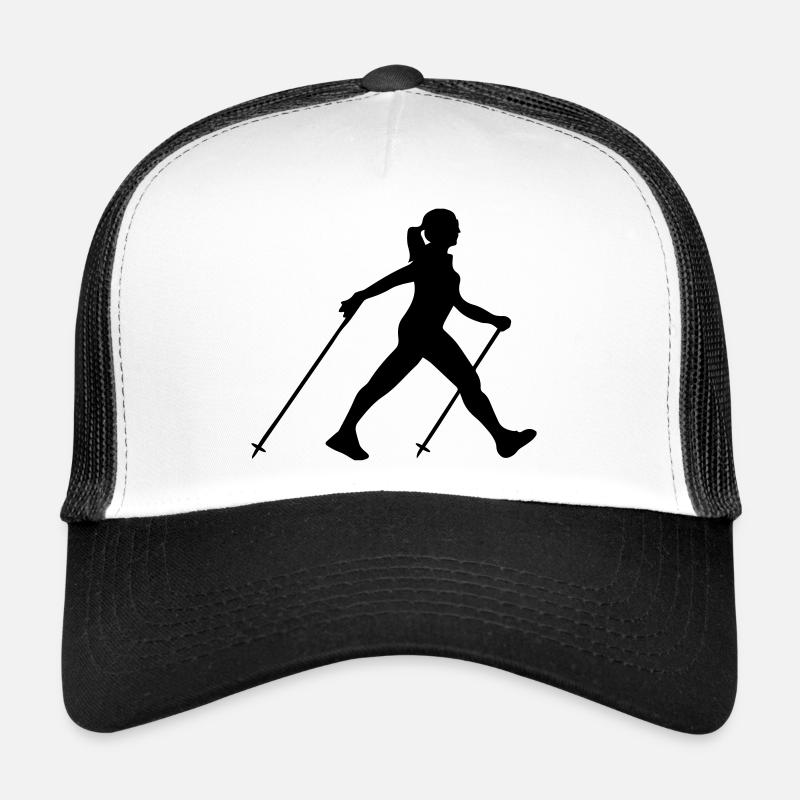 Nordic walking - Trucker Cap - Weiß/Schwarz