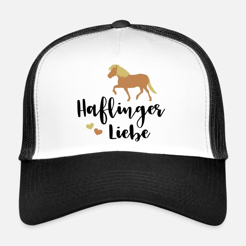 Haflingerliebe Haflinger - Trucker Cap - Weiß/Schwarz