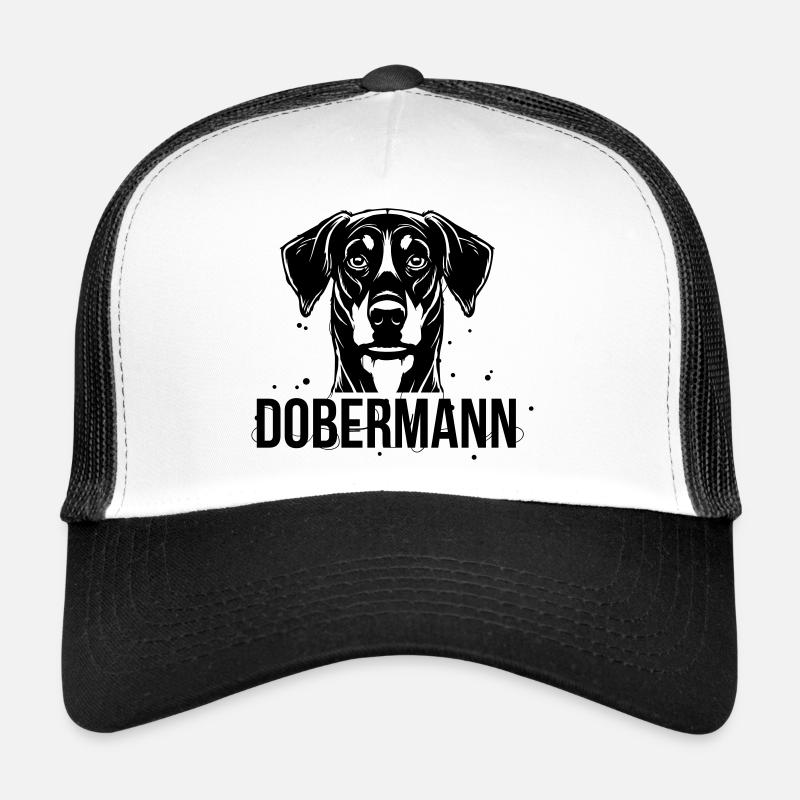 Dobermann - Trucker Cap - Weiß/Schwarz