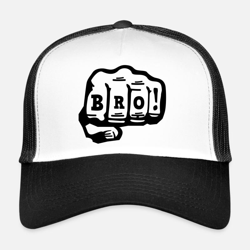 bro - Trucker Cap - Weiß/Schwarz