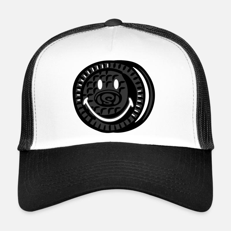 Smiley Oreo - Trucker Cap - Weiß/Schwarz