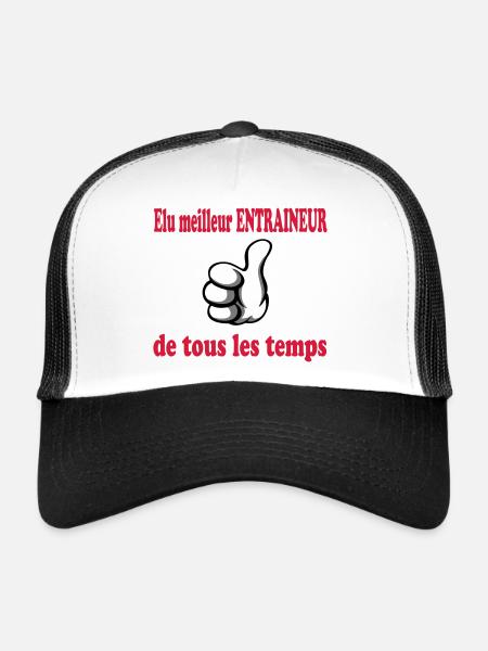 Meilleur entraineur de tous les temps - Trucker Cap - white/black - Front