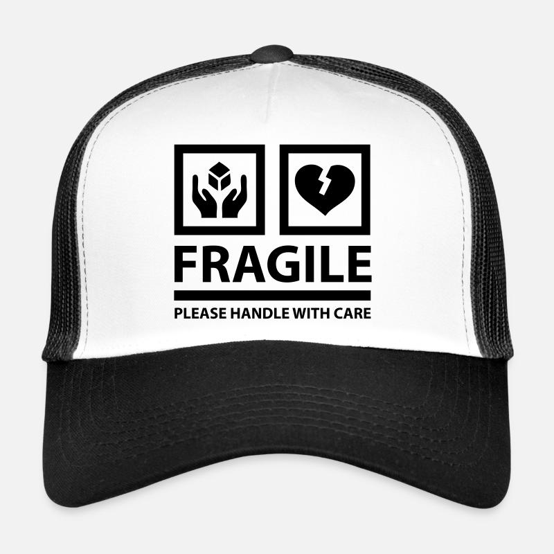 FRAGILE - Please Handle With Care (Sign) - Trucker Cap - white/black