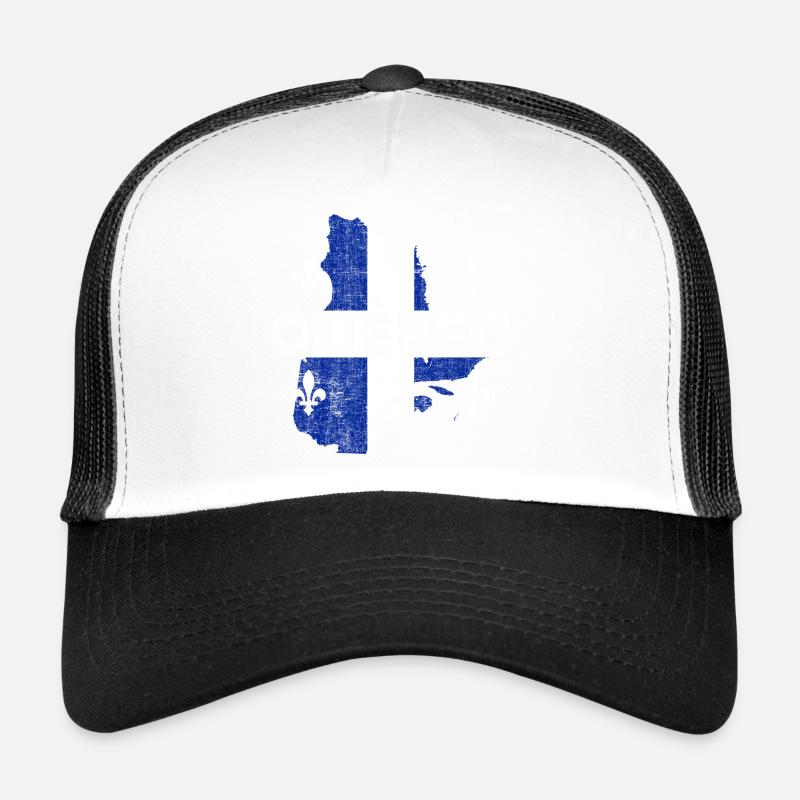 Quebec Karte Form und Flagge Trucker Cap