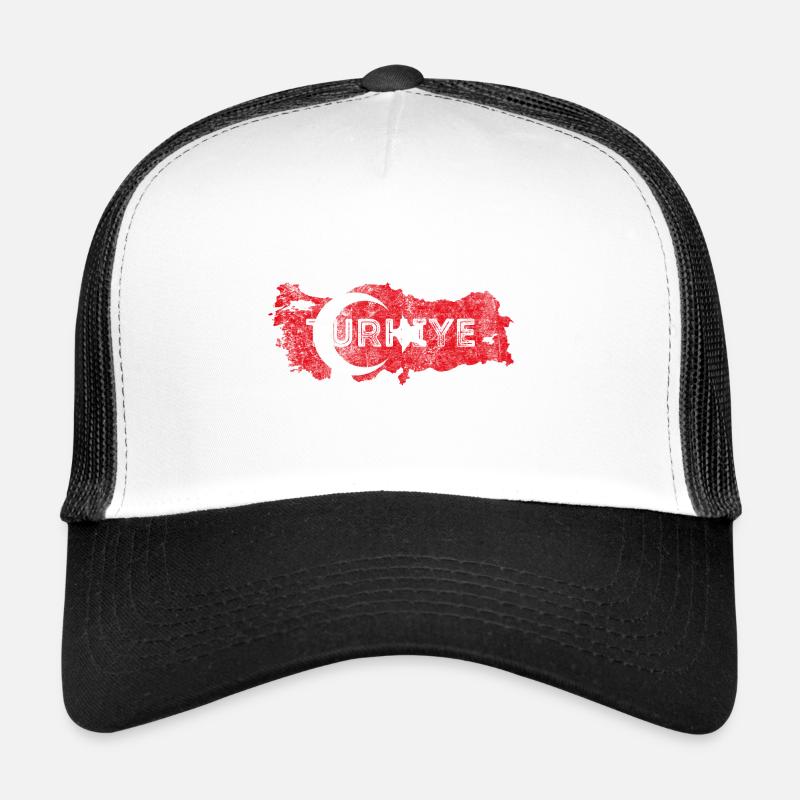 Turquie carte forme et drapeau Casquette trucker 