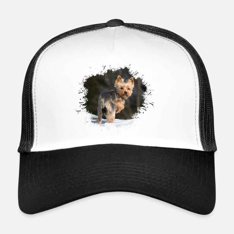 Yorkshire Terrier - Trucker Cap - Weiß/Schwarz