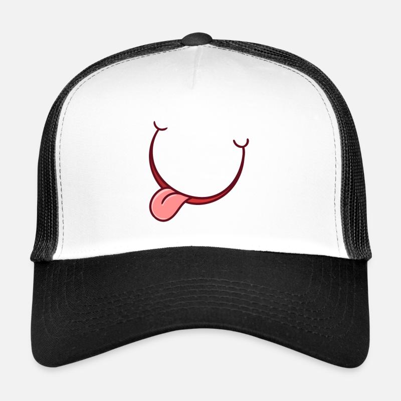 Sourire langue Halloween Casquette trucker 