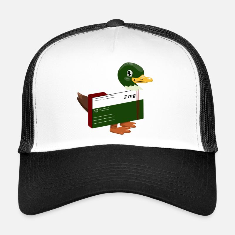 Canard drôle - Casquette trucker  - blanc/noir
