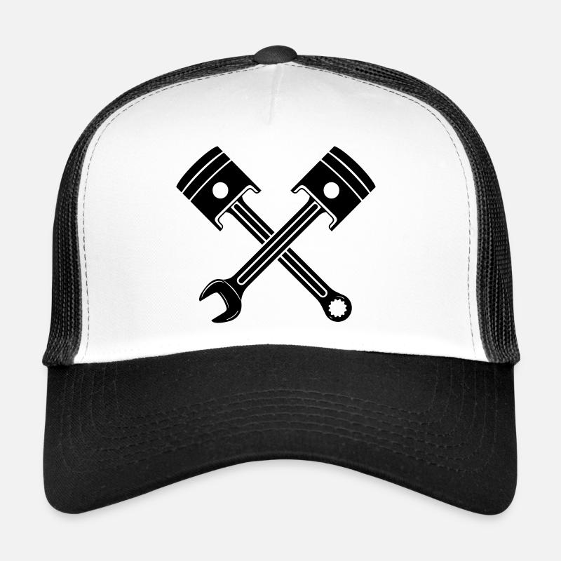 Clé de piston du moteur croisée Casquette trucker 