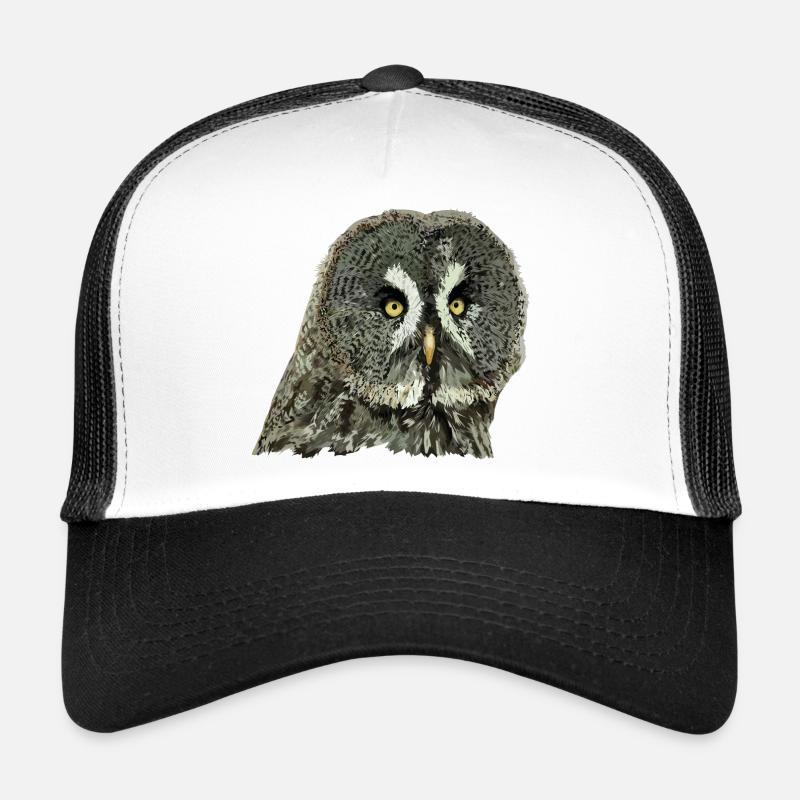 Gray owl Trucker Cap