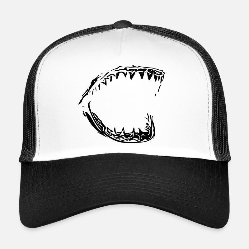 Riesen Vector Hai Gebiss Trucker Cap