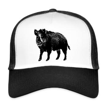 Wild boar - wild boar - wild boar - wild boar - Trucker Cap - white/black - Front