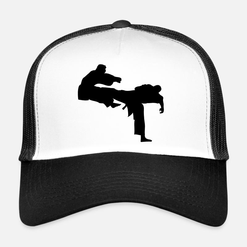 Kick geri kick karaté - Casquette trucker  - blanc/noir