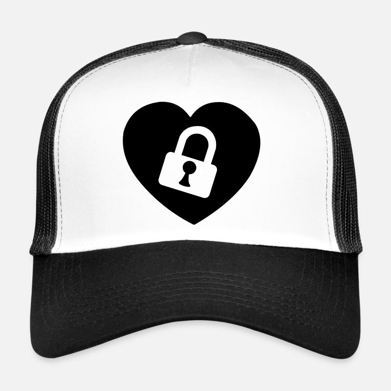 Heart or heart with lock cut open my heart Trucker Cap