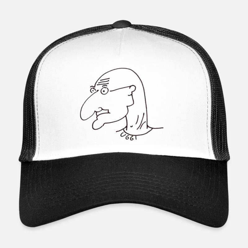 runzeux - Casquette trucker  - blanc/noir