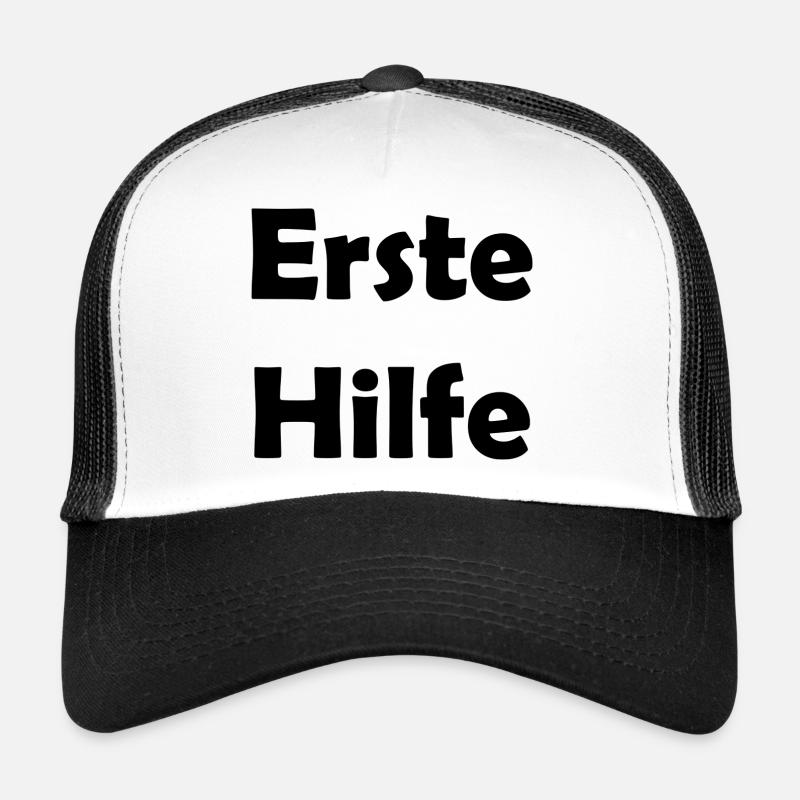 Erste Hilfe - Trucker Cap - Weiß/Schwarz