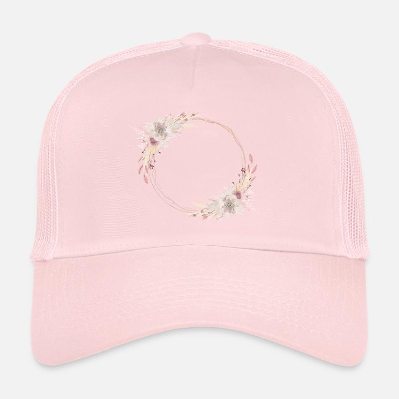 Boho Blumenkranz personalisierbar Trucker Cap