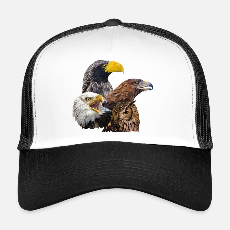 Greifvögel - Trucker Cap - Weiß/Schwarz