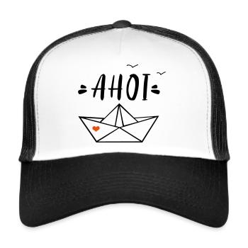 Ahoi - Trucker Cap - Weiß/Schwarz - Vorne