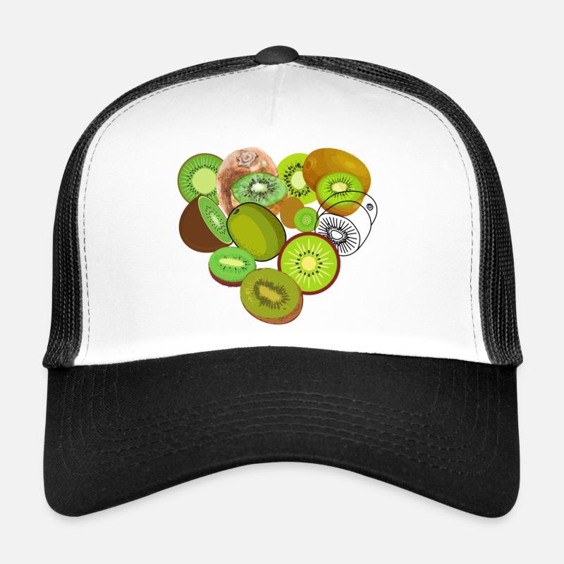 Liebe Kiwi - Trucker Cap - Weiß/Schwarz