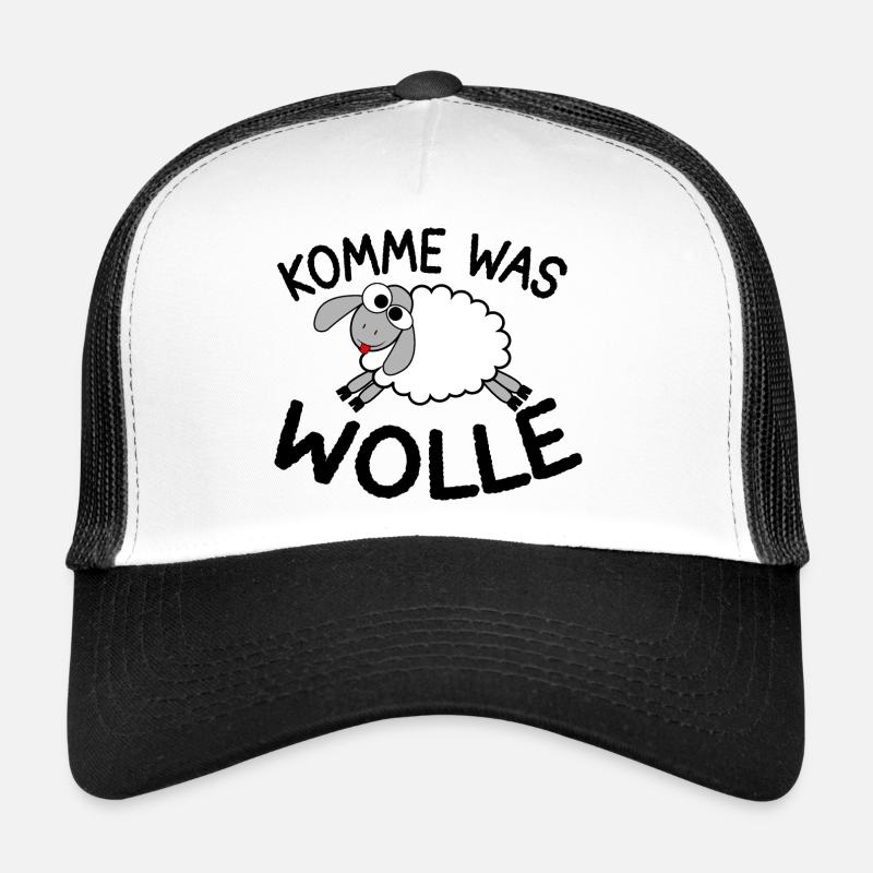KOMME WAS WOLLE SCHAF SCHÄFER STRICKEN Trucker Cap