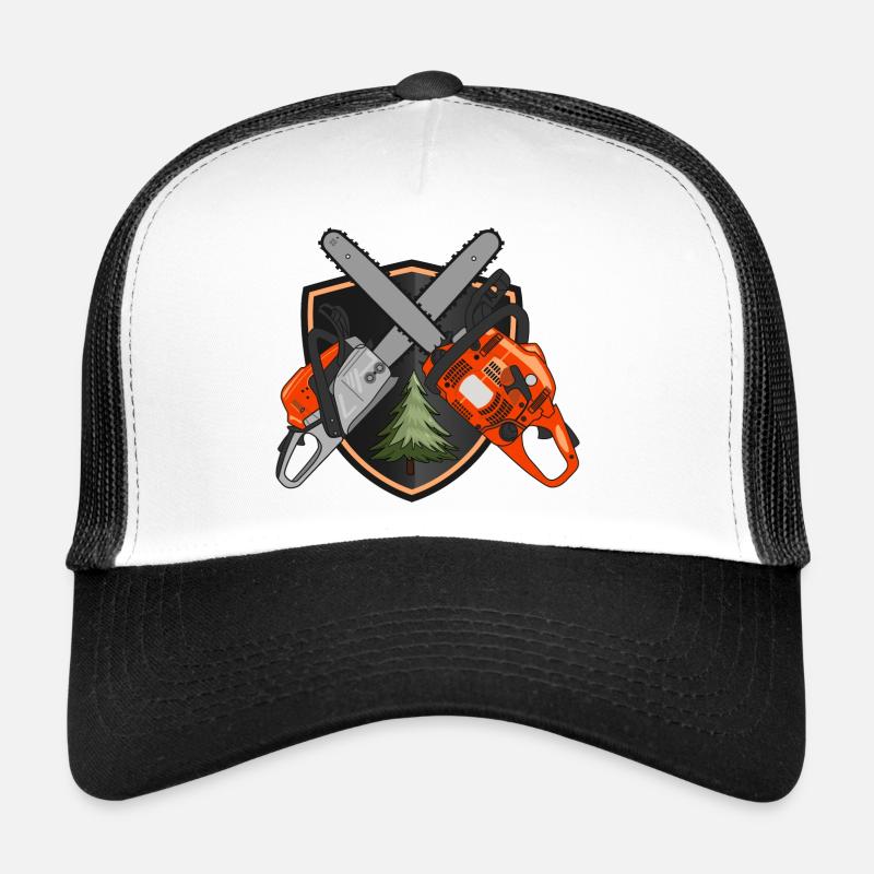 Kettensägen auf Schild Trucker Cap