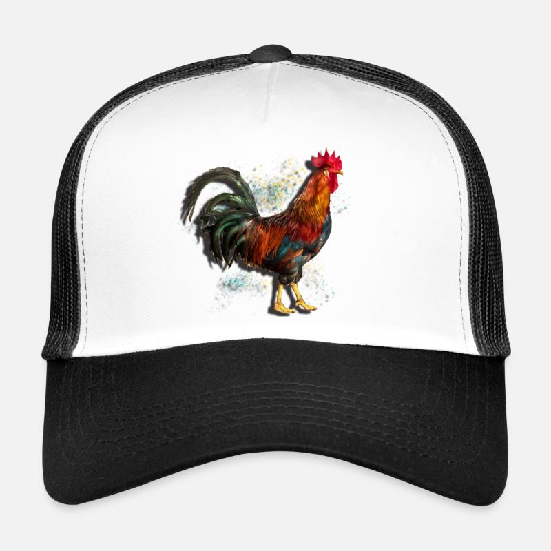 wunderschöner farbenprächtiger stolzer Hahn Trucker Cap