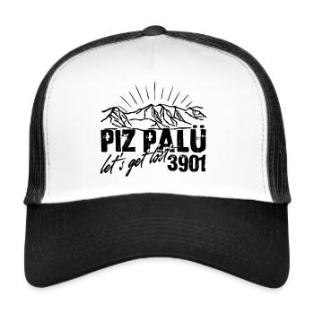 Piz Palü Bernina Engadin Switzerland Sondrino Italy - Trucker Cap - white/black - Front