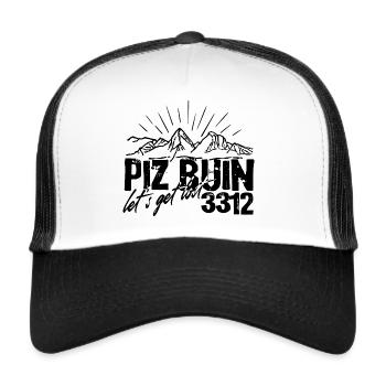Piz Buin Silvretta Engadin Graubünden Vorarlberg - Trucker Cap - white/black - Front