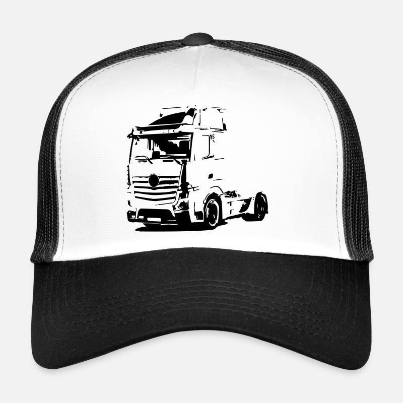 Deutscher LKW - Trucker Cap - Weiß/Schwarz