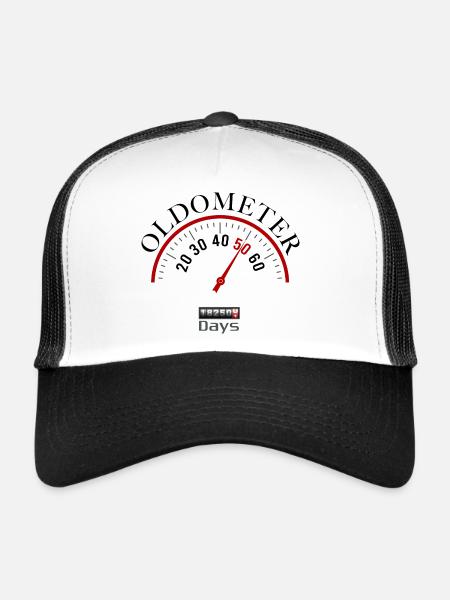 50th Birthday Oldometer - Trucker Cap - white/black - Front