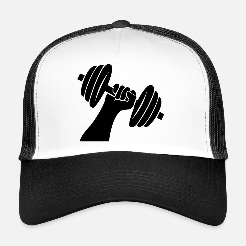 Dumbbell Weights - Trucker Cap - white/black