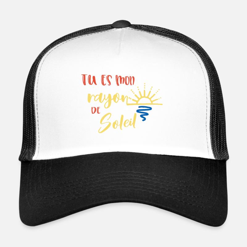 tu es mon rayon de soleil - Casquette trucker  - blanc/noir