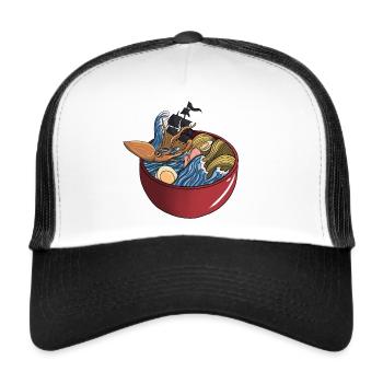 ramen, pirates and giant squid - Trucker Cap - white/black - Front