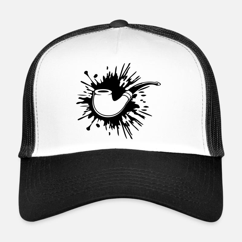 Farbklecks Tabakpfeife Raucher Trucker Cap