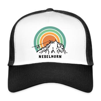 Nebelhorn 2224 m Allgäu Allgäu Alps Oberstdorf - Trucker Cap - white/black - Front