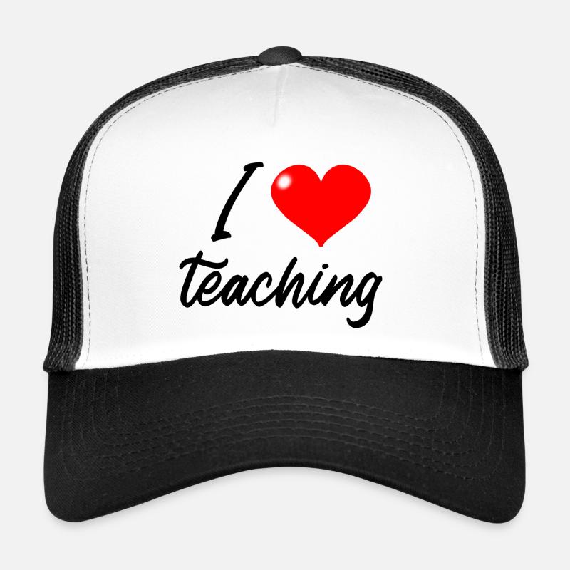 I love Teaching - Casquette trucker  - blanc/noir