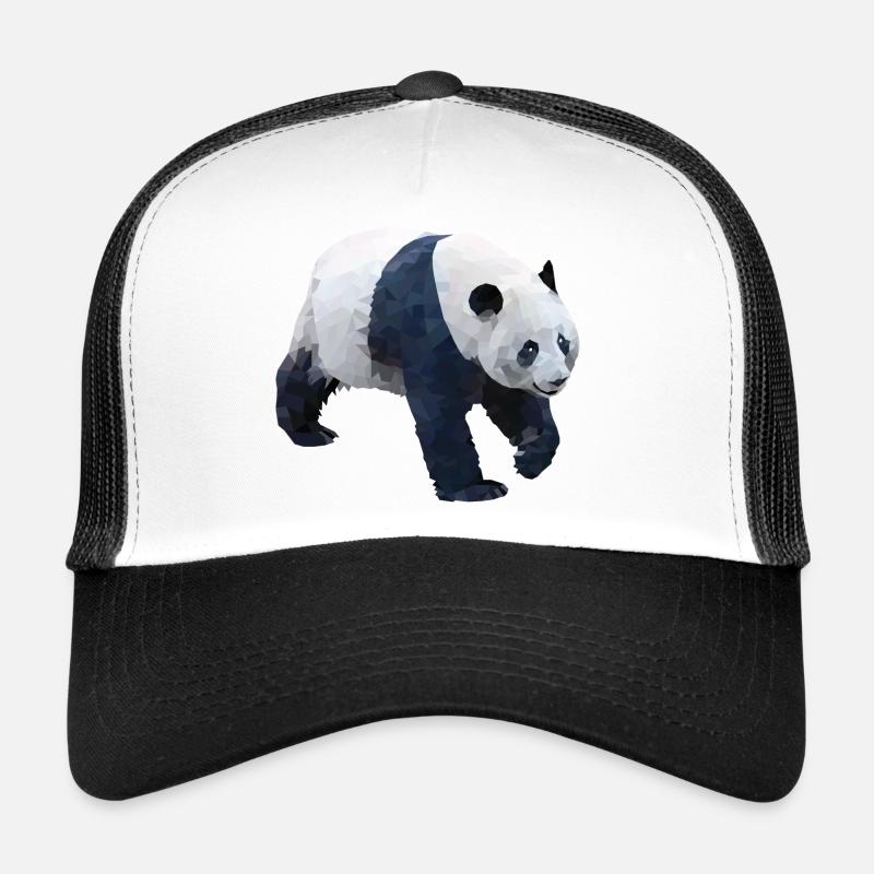 Giant Panda Bear - Trucker Cap - white/black