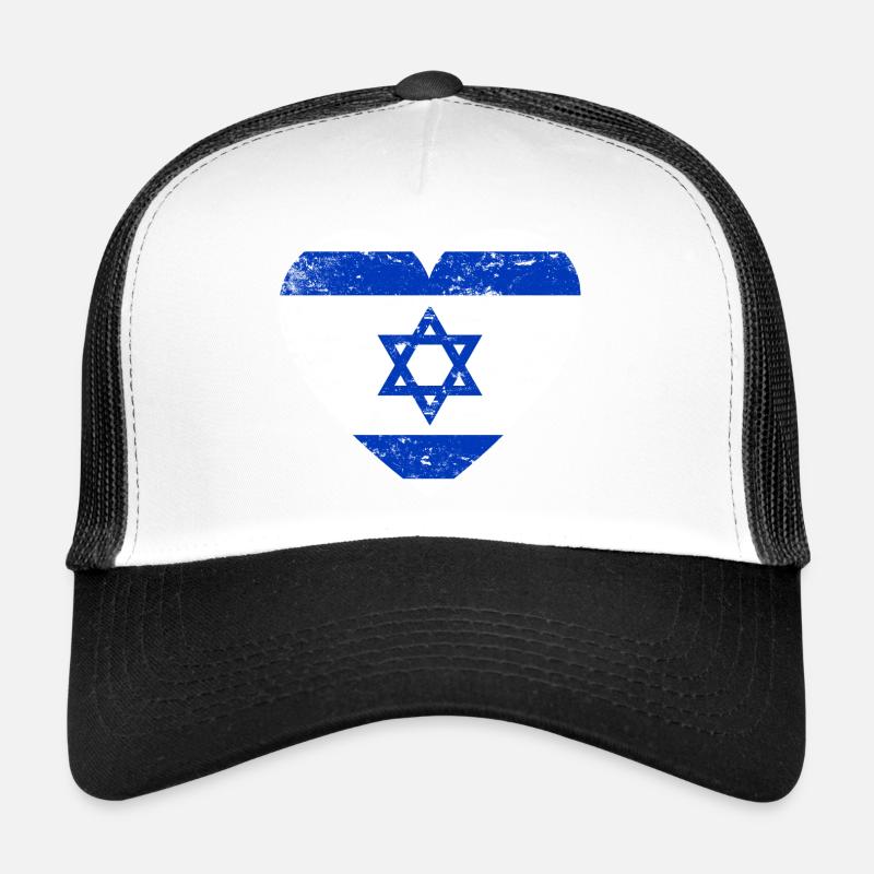 Cœur du drapeau d’Israël Casquette trucker 