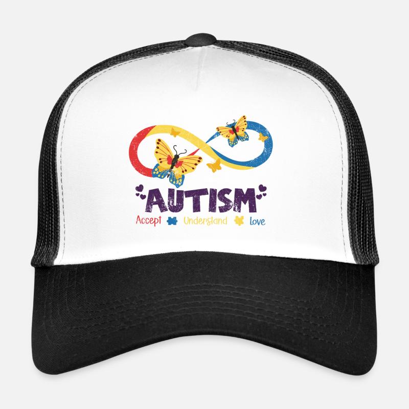 AUTISTIC BUTTERFLY ENDLESS LOOP SRPRUCH MOTIF Trucker Cap