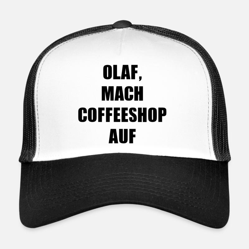 OLAF COFFEESHOP BLACK Trucker Cap