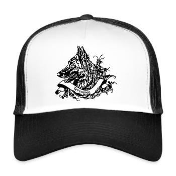 Tervueren Malionis an Retro Banner - Trucker Cap - Weiß/Schwarz - Vorne