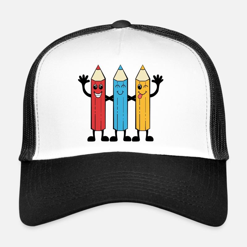 Buntstifte im Comic-Stil Trucker Cap