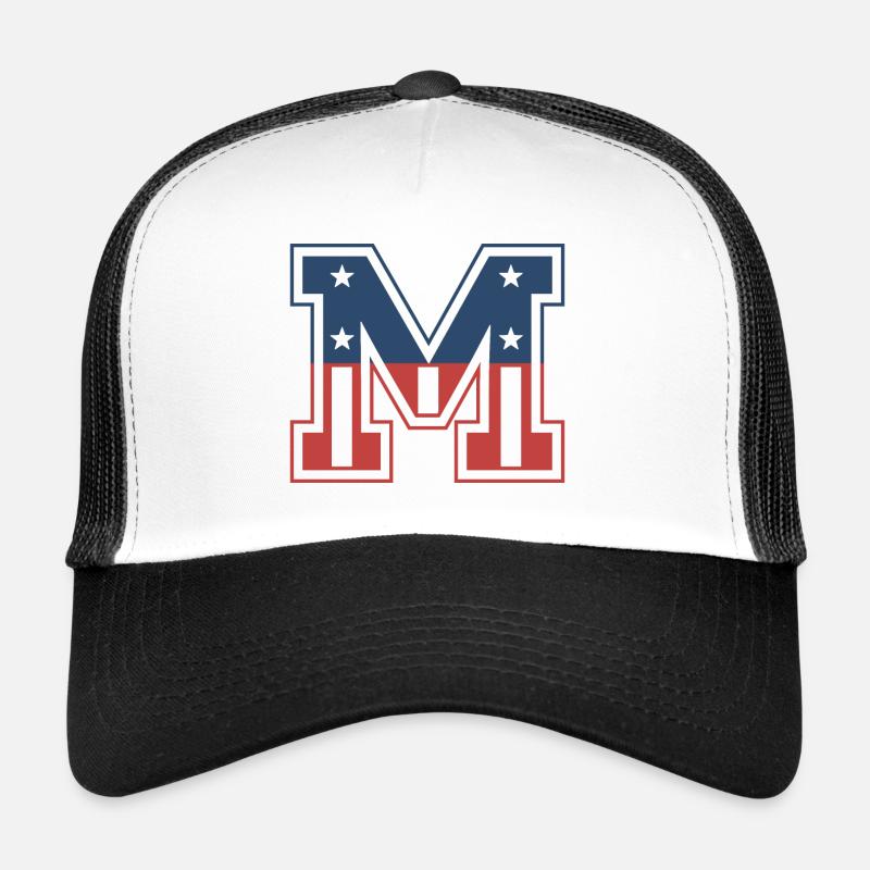 Buchstabe M USA Trucker Cap