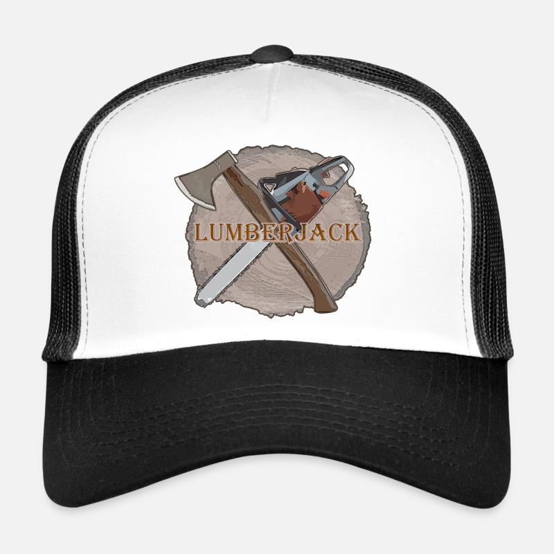 Hache de scie en bois de bûcheron Casquette trucker 